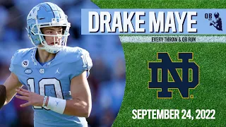 Drake Maye - Every Throw vs Notre Dame