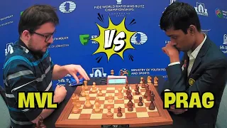 Maxime Vachier Lagrave vs Praggnanandhaa || World Blitz Chess 2023 - R11