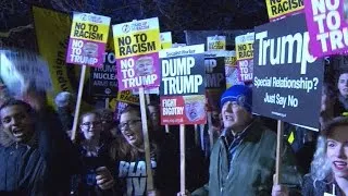 Protests break out over President Trump around the world