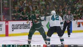 NHL Fight - Sharks @ Wild - Gadjovich vs Foligno - 16/11/2021