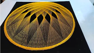 DIY String Art | beautiful Golden color String Art