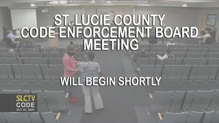 St. Lucie County Code Enforcement Board Meeting Oct. 7, 2020