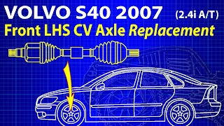 VOLVO S40 2.4i A/T (2007) FRONT LEFT CV AXLE REPLACEMENT
