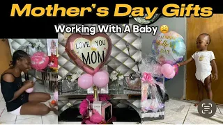 Working With Him Is Not Easy 😩| Making Gift Boxes For Mother’s Day #momlife #giftboxes #vlog #baby