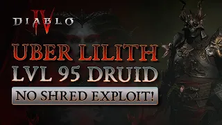 Druid Lvl 95 Lilith Kill | No Shred Exploit | Season of the Malignant