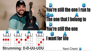 YOU'RE STILL THE ONE - Shania Twain (Ukulele Play Along with Chords and Lyrics)