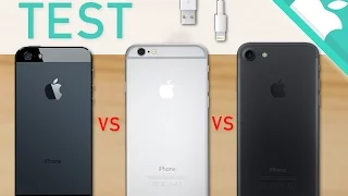 BATTERY TEST iPhone 7 vs iPhone 6 vs iPhone 5s