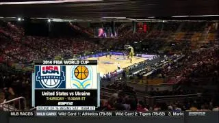 Men Basketball 2014 USA VS Dominican Republic 1st Half HD