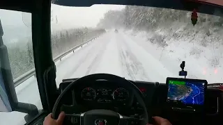 POV Driving Scania S540 - Road 33 Gjovik.