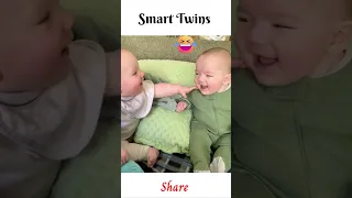 Double the Smarts, Double the Laughter! Watch These Smart Twins Babies in Action | Kids Tube #Shorts