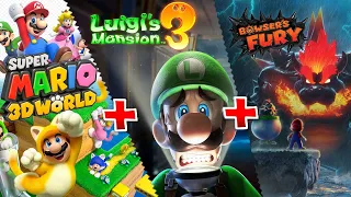 Super Mario 3D World + Luigi's Mansion 3 + Bowser's Fury - Full Game Walkthrough (HD)