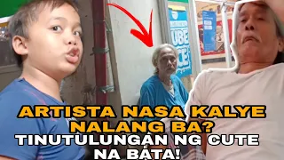 Pulubi mukhang Artista Tinutulungan ng cute na bata! Palit Bigas Social experiment @kingLuckss