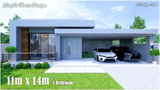 Simple House Design idea | 12m x 20m with 3Bedroom