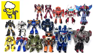 Transformer animated collection Optimus Prime Bumblebee Arceeトランスフォーマー 變形金剛 robots to vehicles