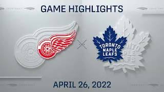 NHL Highlights | Red Wings vs. Maple Leafs - Apr. 26, 2022