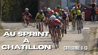 Tout se joue au sprint à Chatillon. Catégorie U13