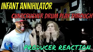 Infant Annihilator   Cuntcrusher   Drum Play through - Producer Reaction