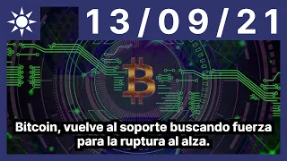 Bitcoin, vuelve al soporte buscando fuerza para la ruptura al alza.