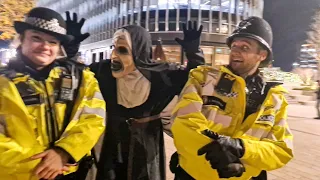 The police got scared by the Nun | The nun prank 🤣