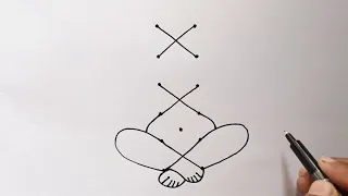 Ganesh Ji Drawing With Dots | Ganpati Bappa Drawing