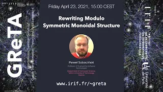 GReTA seminar #11: "Rewriting Modulo Symmetric Monoidal Structure"