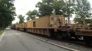 CSX Intermodal Q130 11 meets Amtrak 66 Ashland, VA 7 12 15