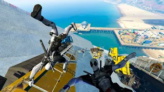 GTA V - Best Extreme Ragdolls And Fails V.27 (Deadpool X-Force - Ice Ramp Fails / Epic Ragdolls)