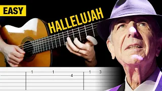 HALLELUJAH (Leonard Cohen) Guitar Tabs | Easy Tutorial | Cover