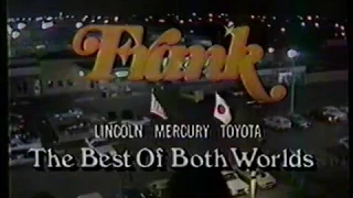 1982 Frank Motors Lincoln Toyota Dealer Sand Diego TV Commercial