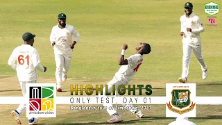 Zimbabwe vs Bangladesh Highlights || Only Test || Day 1 || Bangladesh tour of Zimbabwe 2021