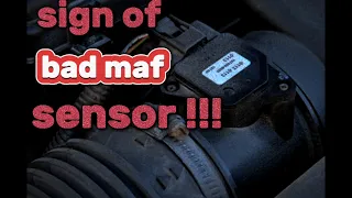 5 sign of bad maf sensor