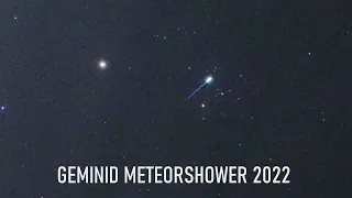 Geminid meteor shower 2022 - over 60 meteors in real time - Geminiden 2022