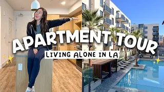 FINALLY LIVING ALONE (apartment hunting in LA, empty apartment tour, moving vlog)