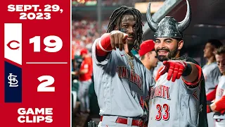 Game Clips 9-29-23 Reds beat Cardinals 19-2