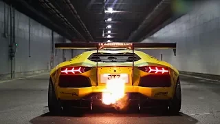 "Killer Bee" Liberty Walk- LBWK Aventador LP720-4 w/ ARMYTRIX Titanium Exhaust - Revving Flames