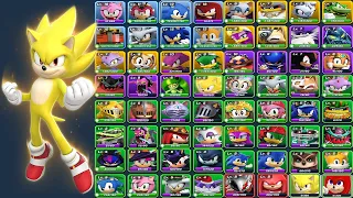 Sonic Forces Speed Battle - All 62 Characters Unlocked Showcase Movie Super Sonic Coming Soon