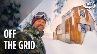 Living Off The Grid In A Snowboarder’s Tiny Cabin (360 Video)