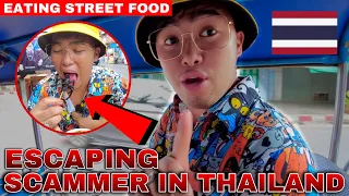 EATING STREET FOOD AND ESCAPING A SCAM IN BANGKOK THAILAND 🇹🇭