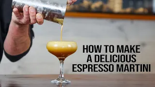 How to Make a Delicious Espresso Martini - Good Coffee, Vodka, Kahlua, Frangelico & lots of ice!