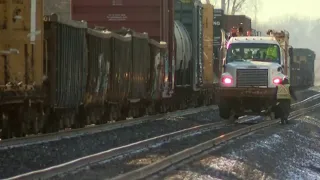 Driver, 3 children hurt when train hits pickup truck crossing tracks in Monroe Township