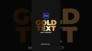 Create Golden & Silver Text in After Effects #tutorial