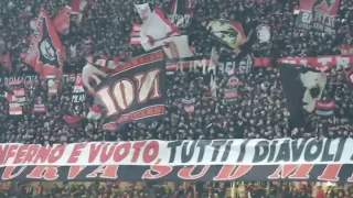 "Pioli is on fire" I Milan vs. Inter Champions League semi-final 2023 I CURVA SUD MILANO Rossoneri