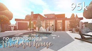 No Gamepasses Modern House | 95k | Roblox | Bloxburg | Speedbuild