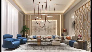 3Ds Max 2024 I VRay 6 I Lighting Animation I Interior Living Room Design I ( Corona Render 10).