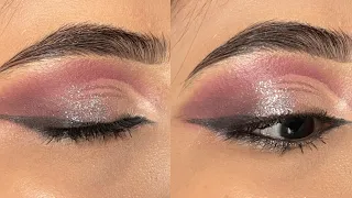 Pink glittery eye makeup | Makeup tutorial | Anushka Bhatt