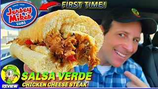 Jersey Mike's® Salsa Verde Chicken Cheese Steak Review 🐔🧀🥩 First Time Trying! 🤩 Peep THIS Out! 🕵️‍♂️