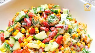 Salad with CORN and BEANS (will not leave anyone indifferent)