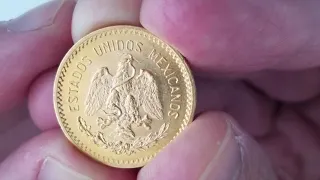 1916 Gold Mexico 10 Pesos Coin
