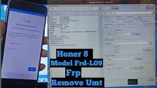 honor 8 model frd-l09 google account frp bypass umt