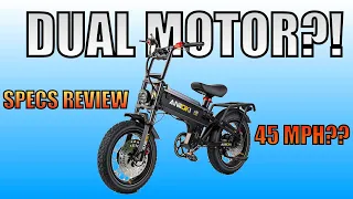 Aniioki A8 Dual Motor | High Speed and Long Range E-Bike Under $3,000???